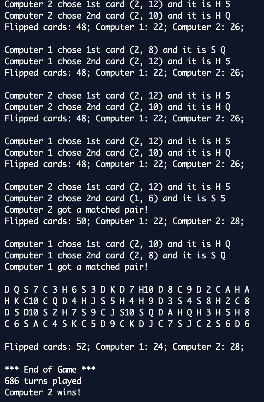 Computer vs. Computer mode